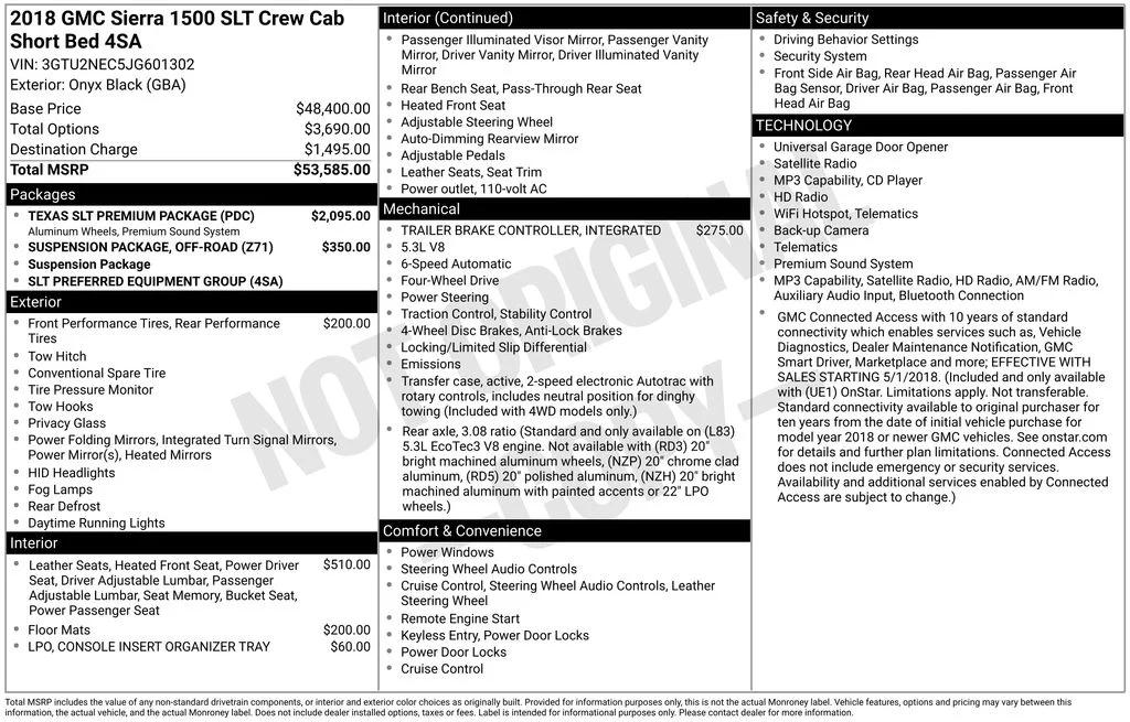 gmc sierra 1500 2018 3GTU2NEC5JG601302 image gmc sierra 1500 2018 3GTU2NEC5JG601302 image